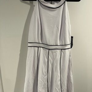 Halston White Sleeveless Dress